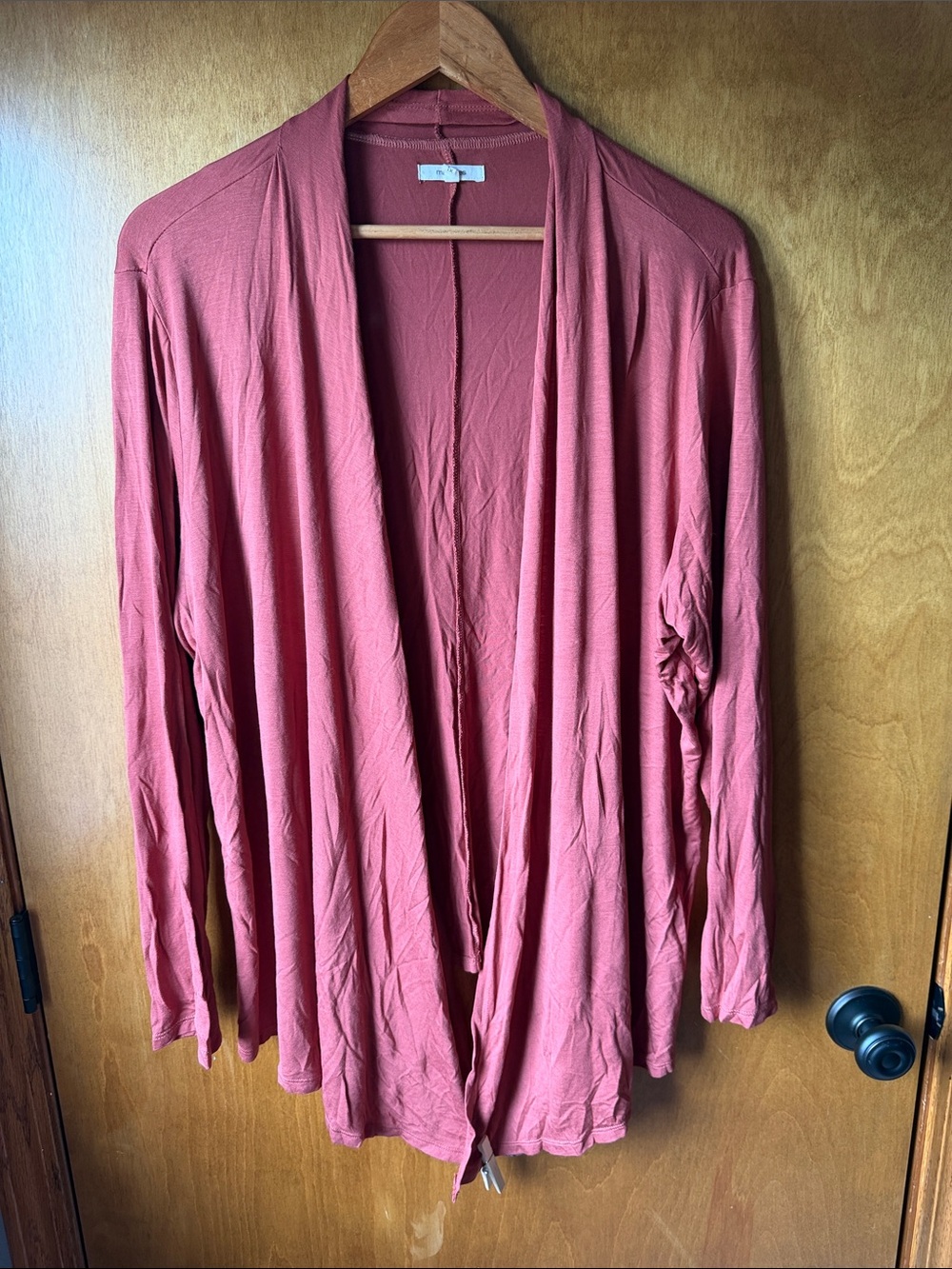Maurice’s women’s waterfall cardigan- dark mauve